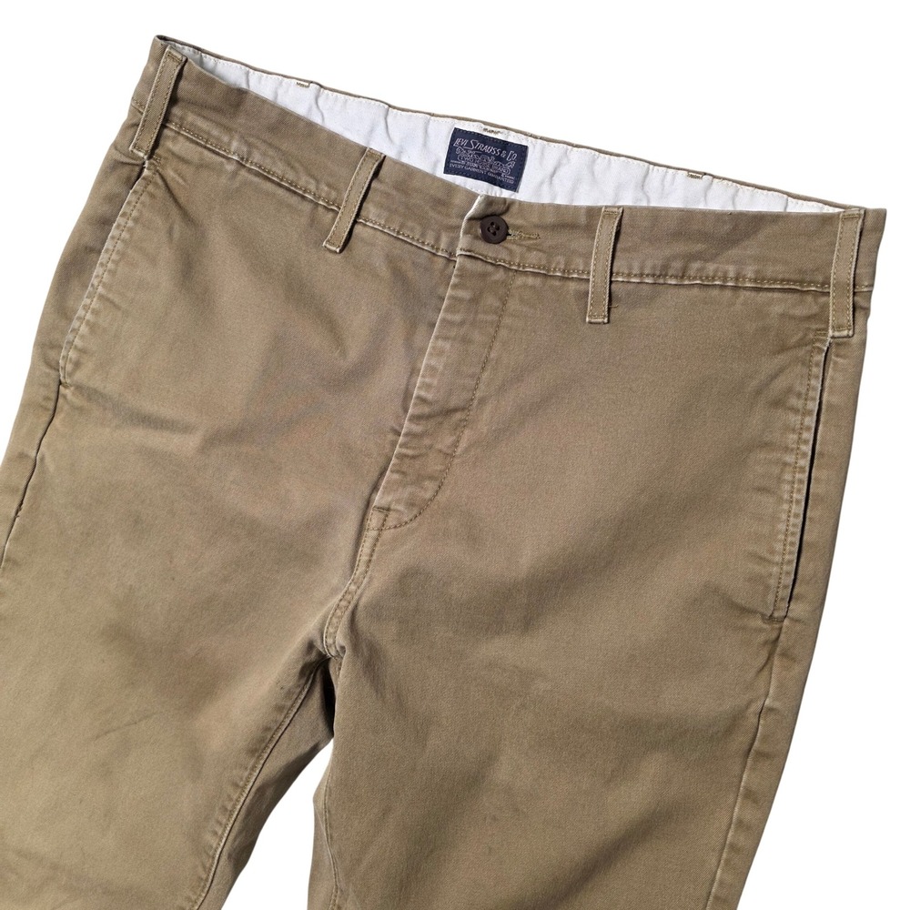 Levi's Chino Trousers Mens 32x36 Tan Fair Slim Fit Cotton Stretch 24888-0011